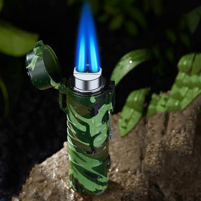 Survival Gears Depot Cigarette Accessories Portable Metal Jet Butane Outdoor Lighter